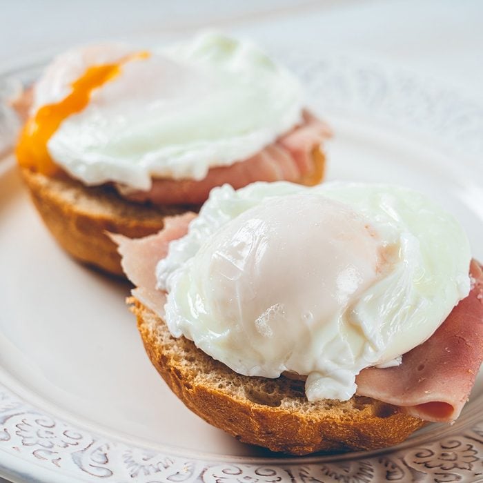 depression-era cooking tips - Ham And Poached Egg Sandwiches; Shutterstock ID 1535882378; Job (TFH, TOH, RD, BNB, CWM, CM): TOH