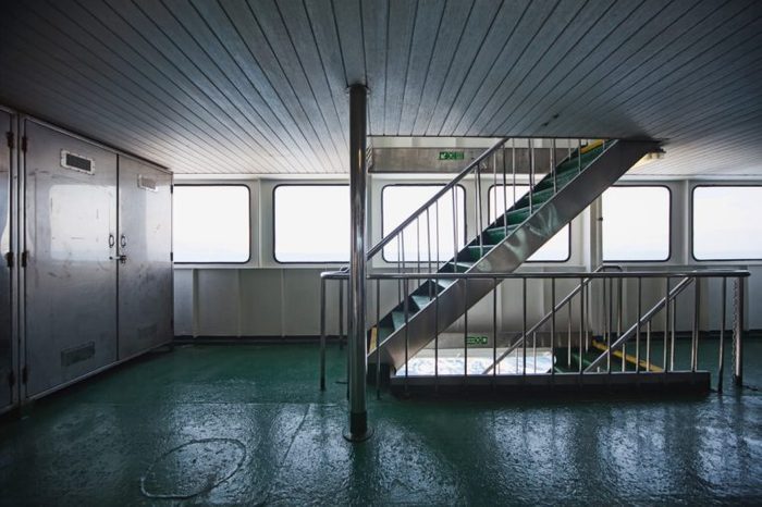 Ferryboat corridor and stairs