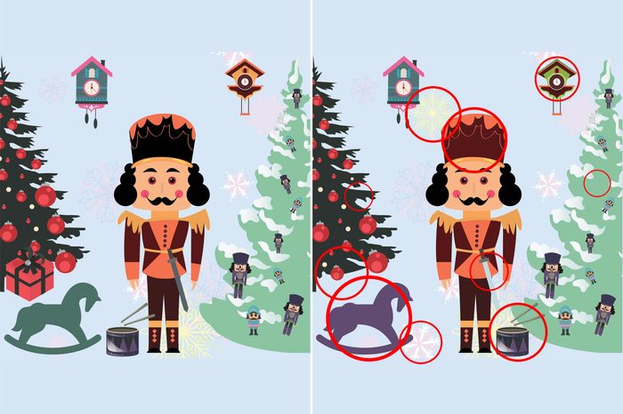 spot the differences nutcracker chirstmas scene answer