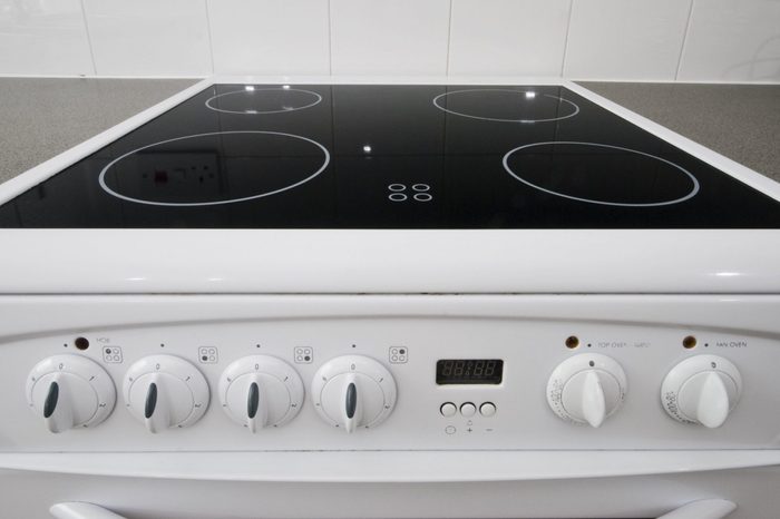 classic white four ring electric hob with dials