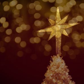 Christmas during the Great Depression - gold star on Christmas tree