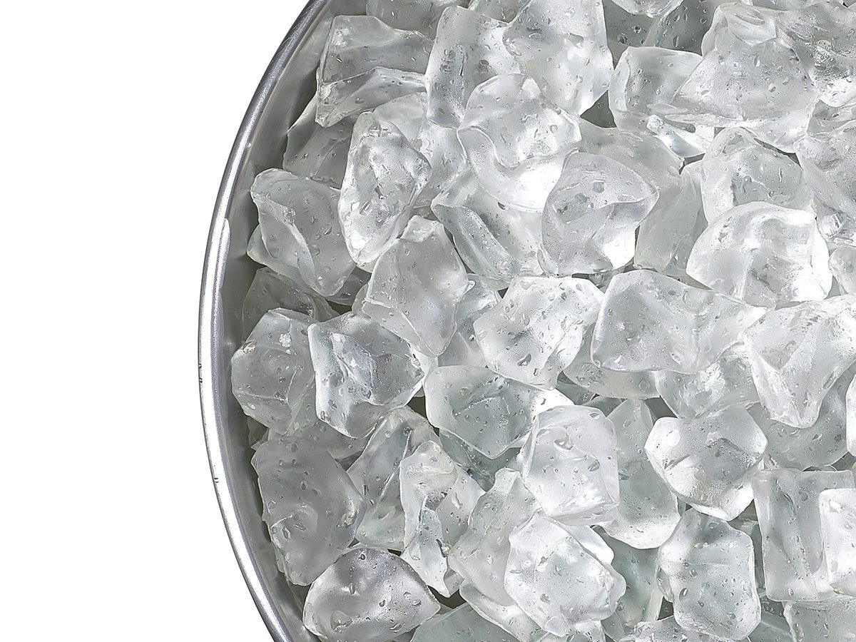 Home remedies for back pain - bucket of ice