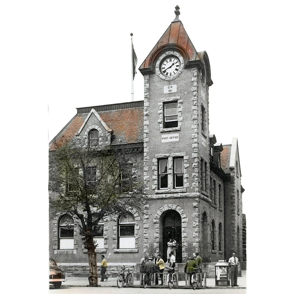 The Vernon, B.C., post office clock