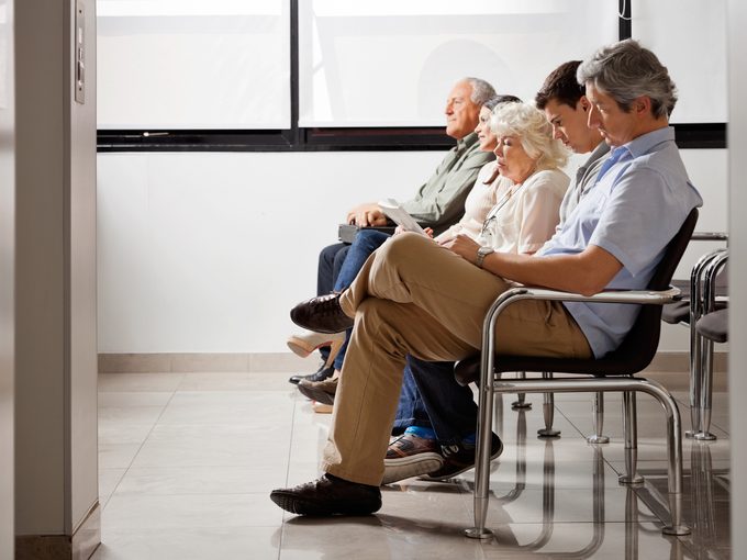 People waiting at a clinic