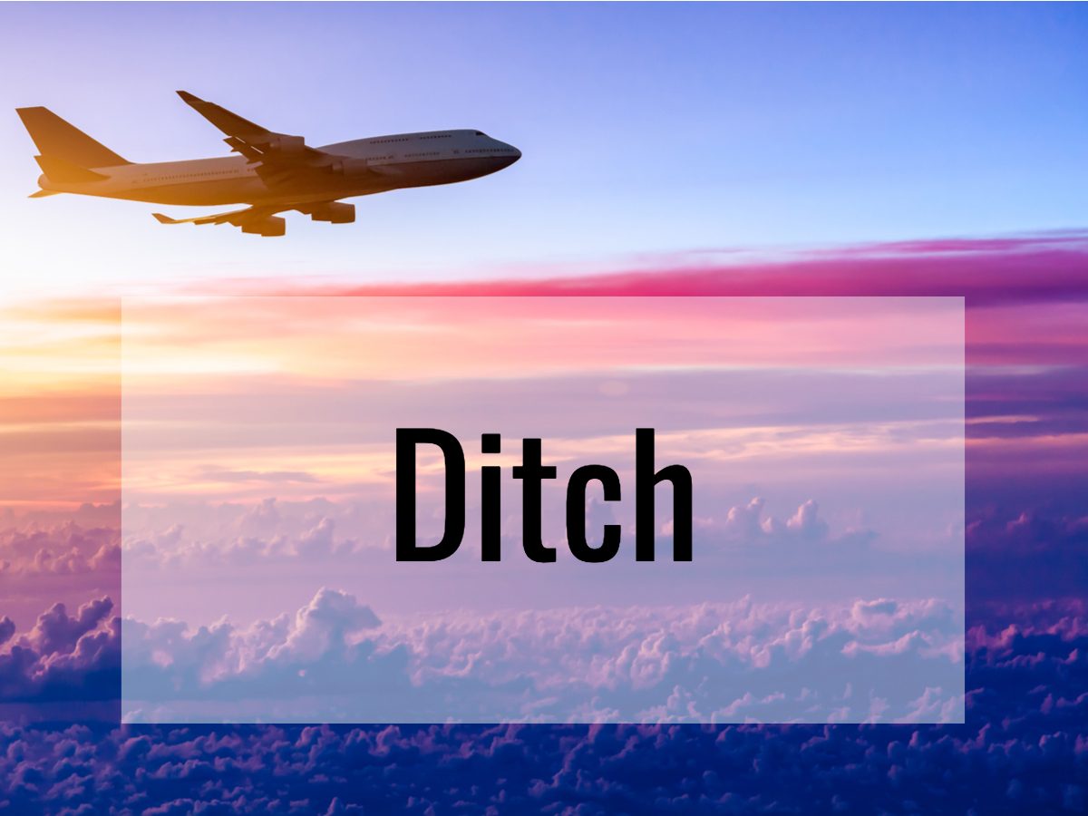 Aviation terms - what does ditch mean