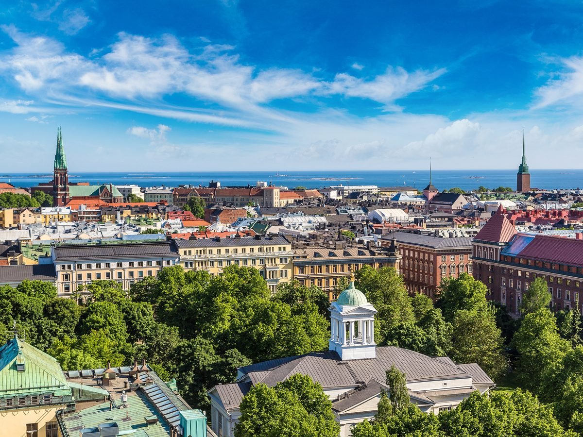 Aerial view of Helsinki, Finland