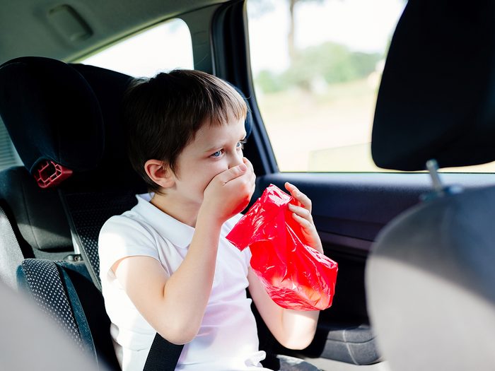 How to cure motion sickness - sick kid in car