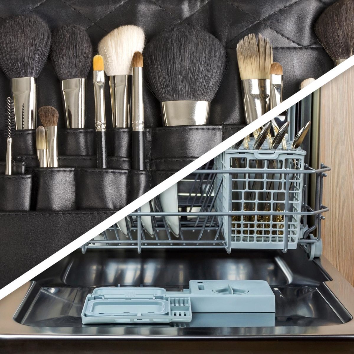 Make-up brushes and dishwasher