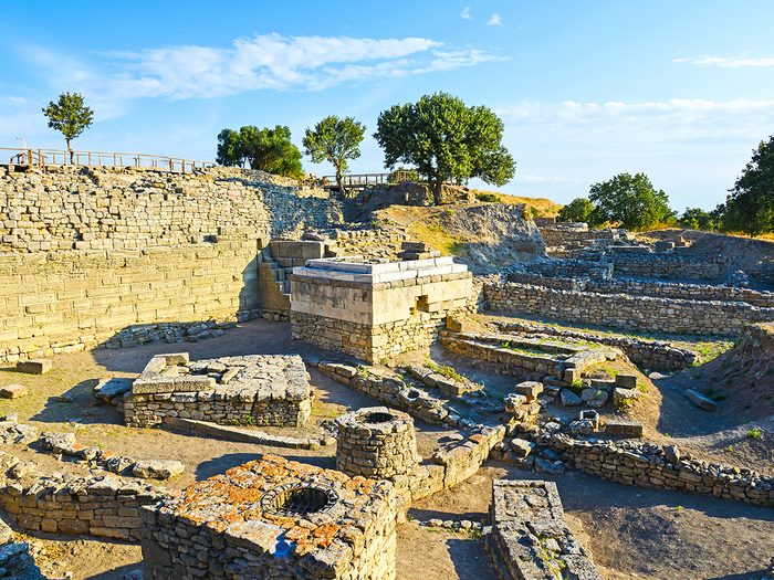 Ruins of ancient Troy in Turkey
