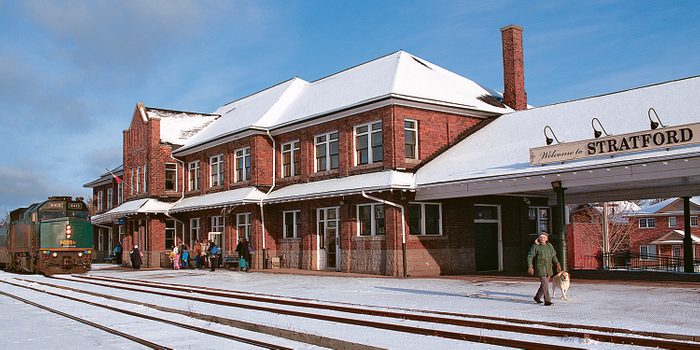 Stratford in winter - Stratford Ontario train station
