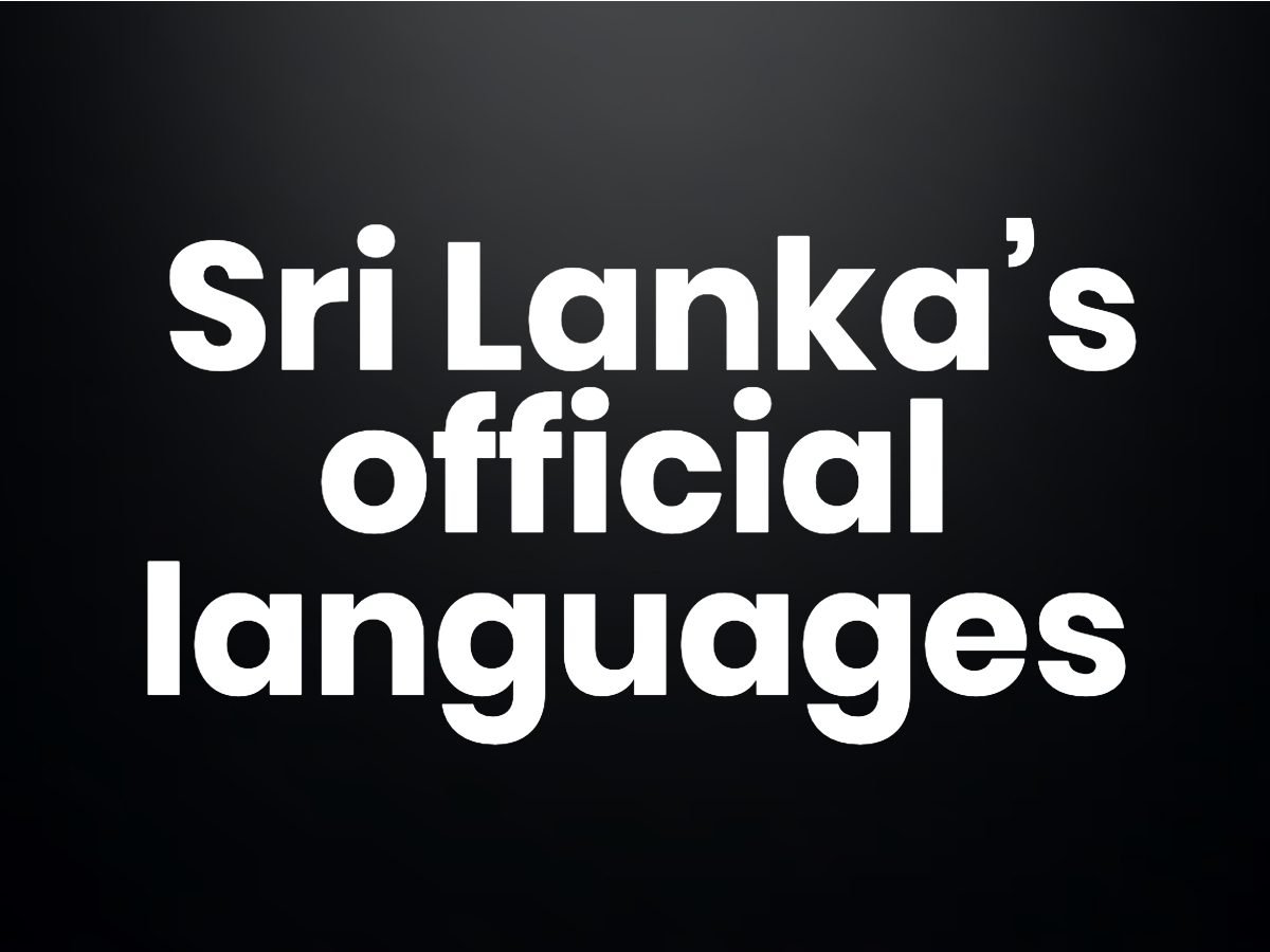 Trivia questions - Which of Sri Lanka's languages are also spoken in Singapore?
