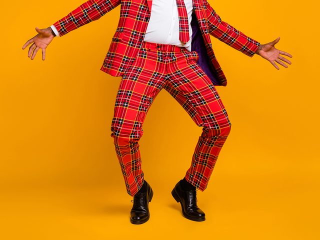 Valentine's Day stories - red plaid suit
