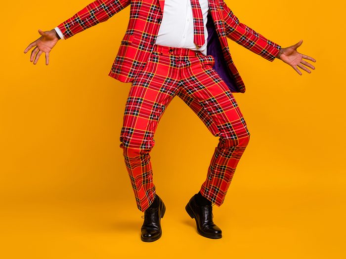 Valentine's Day stories - red plaid suit