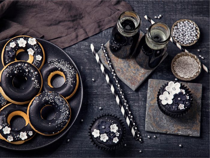 Baked goods made from activated charcoal