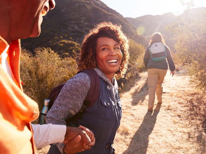 How to improve heart health - woman hiking