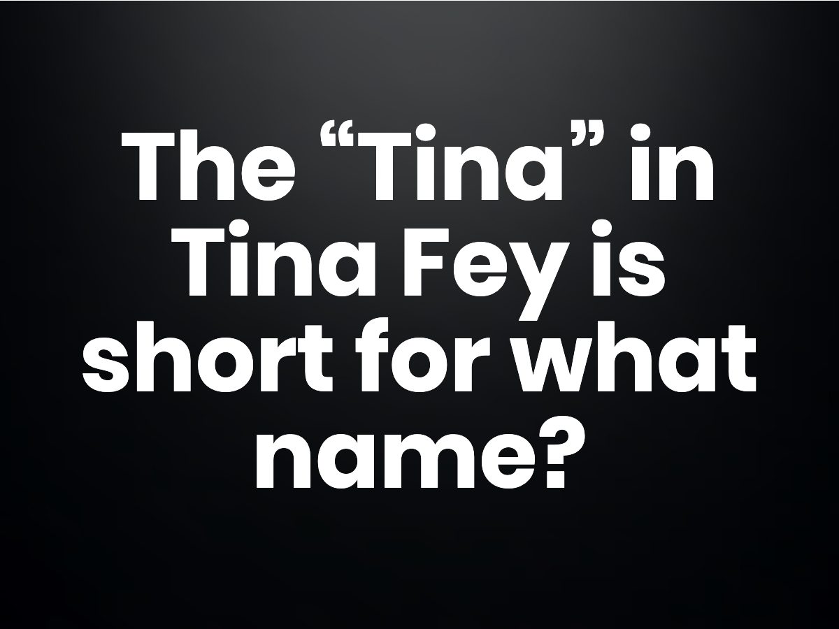Trivia questions - Tina Fey