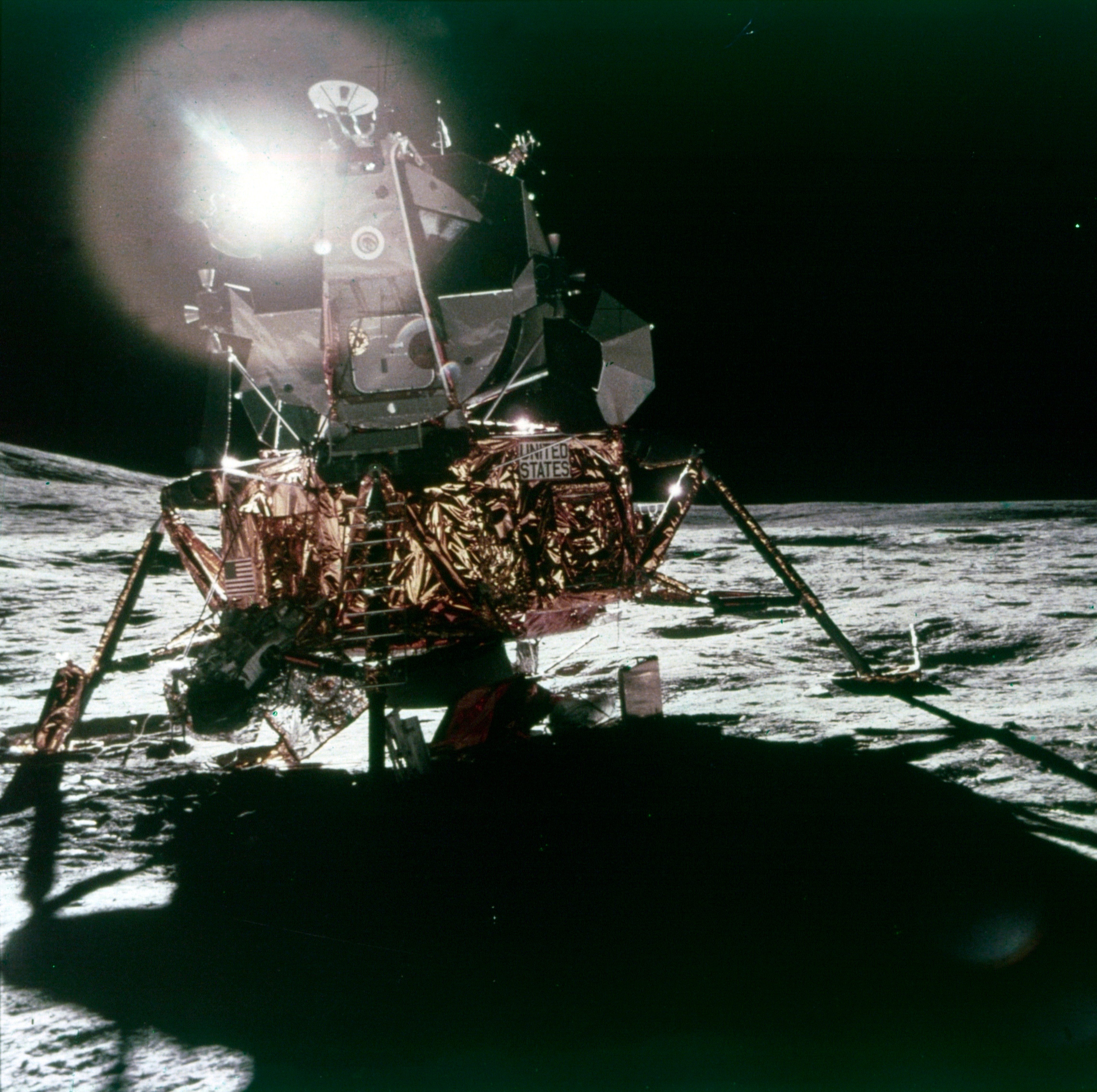 Lunar Module Antares On The Moon,