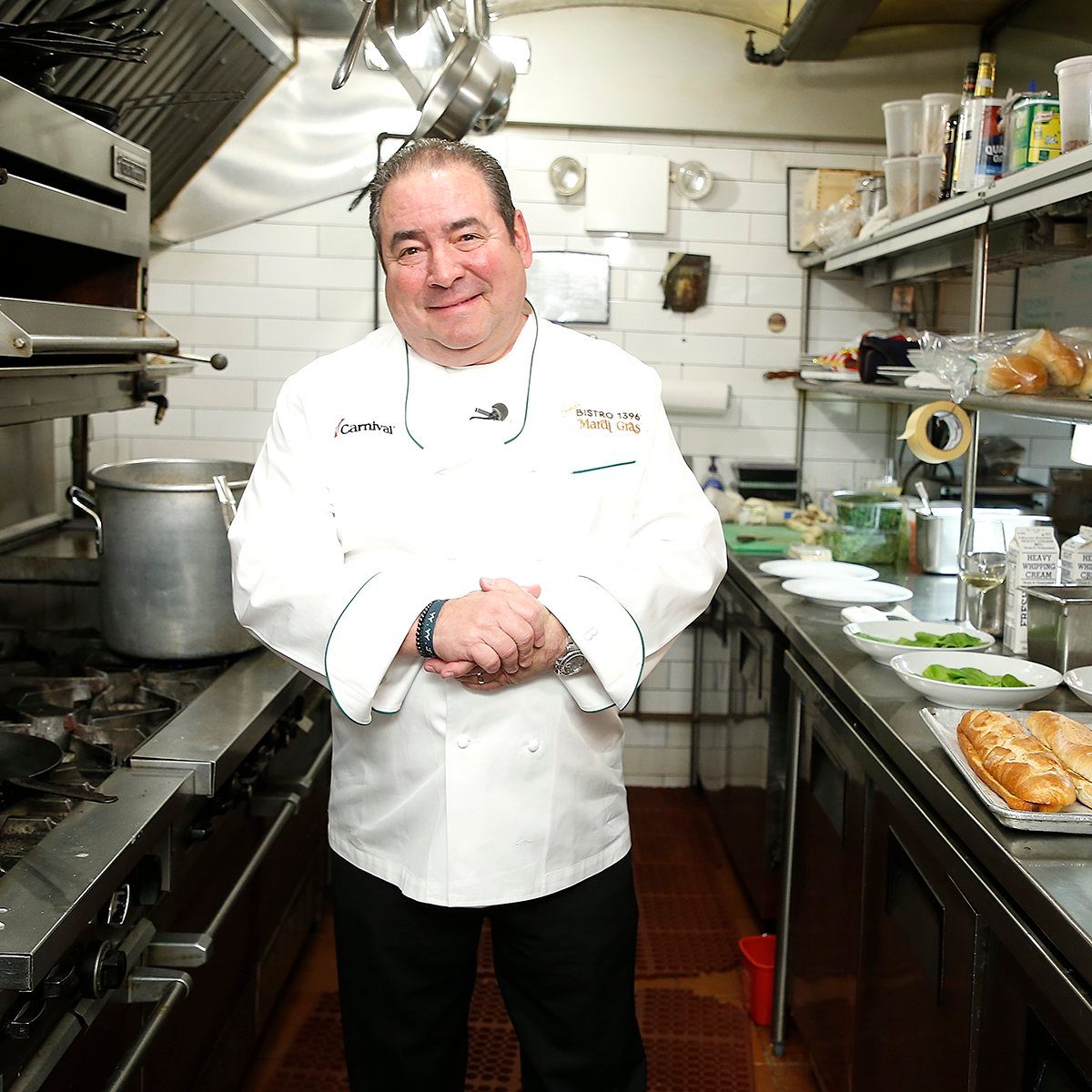 NEW YORK, NEW YORK - MARCH 06: Chef Emeril Lagasse announces new restaurant aboard Carnival Cruise Line's Mardi Gras Ship on March 06, 2019 in New York City. (Photo by John Lamparski/Getty Images)
