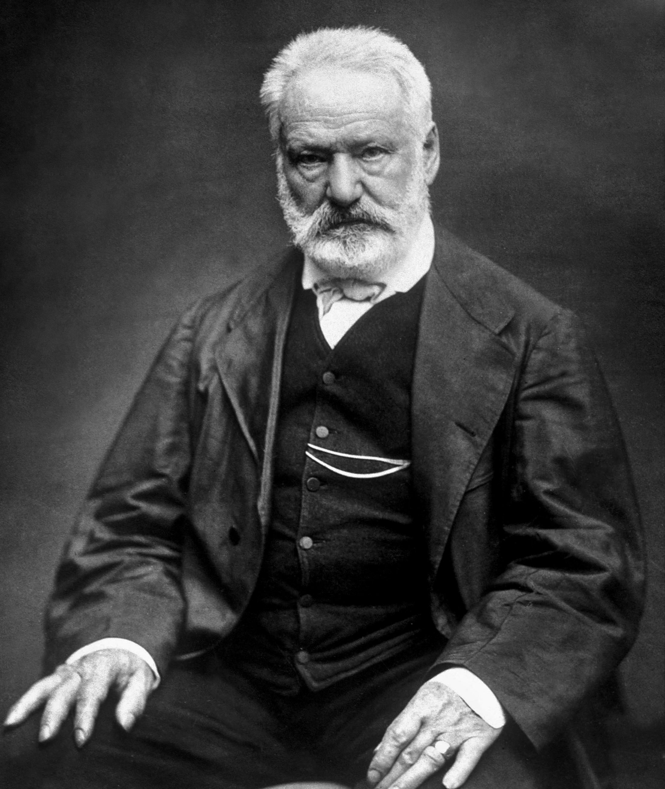 Victor Hugo (1802-1885) french poet and novelist here in 1876, photo by Etienne Carjat