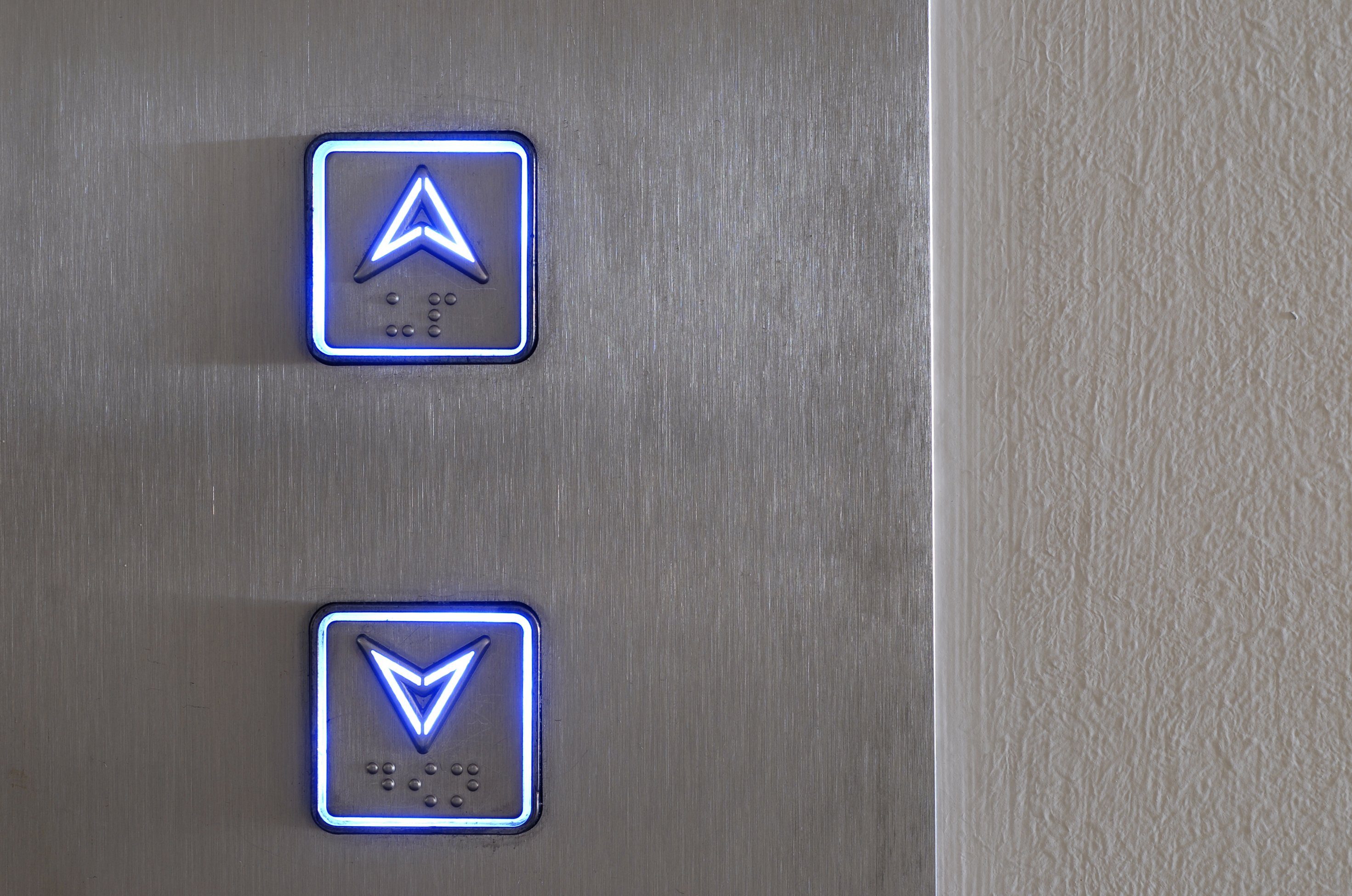 Neon elevator controls