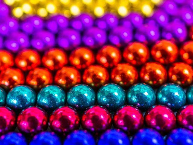 Colourful magnetic balls