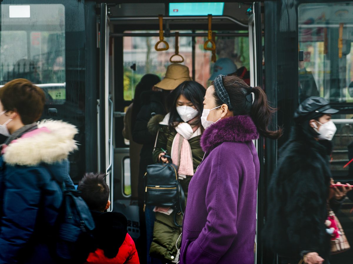 People wearing masks to protect from the coronavirus