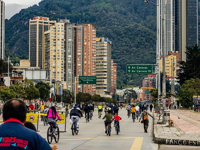 Cycling in Bogota
