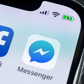 Facebook Messenger scam - Messenger app on phone