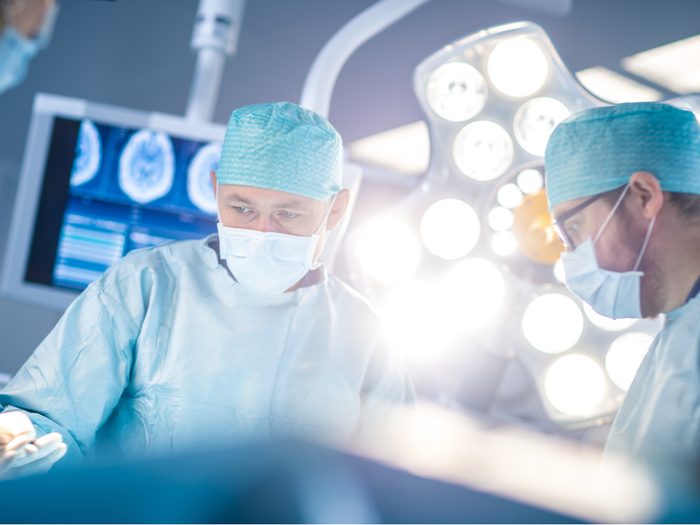 Two surgeons in operating room
