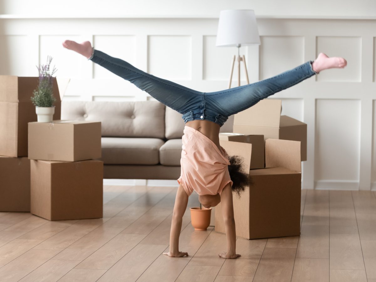 Woman doing a cartwheel