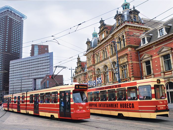 Trams in The Hague, Netherlands