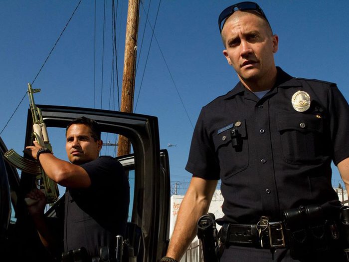 Michael Pena and Jake Gyllenhaal in End of Watch on Netflix Canada