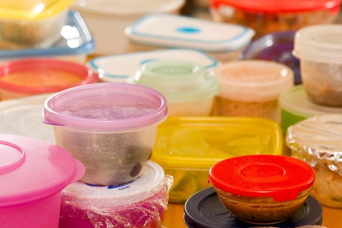 Leftovers in Plastic Food Containers