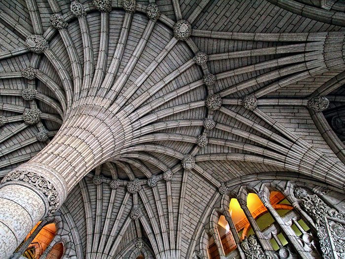 historical canadian photos - parliament building ceiling