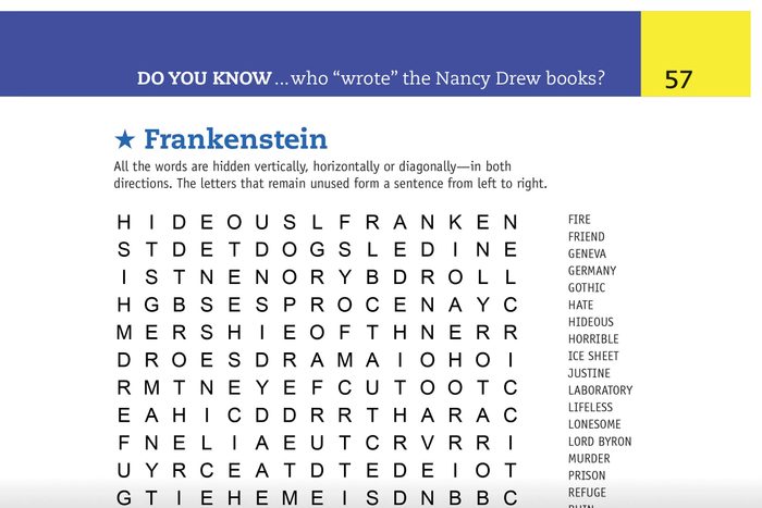 frankenstein word search preview