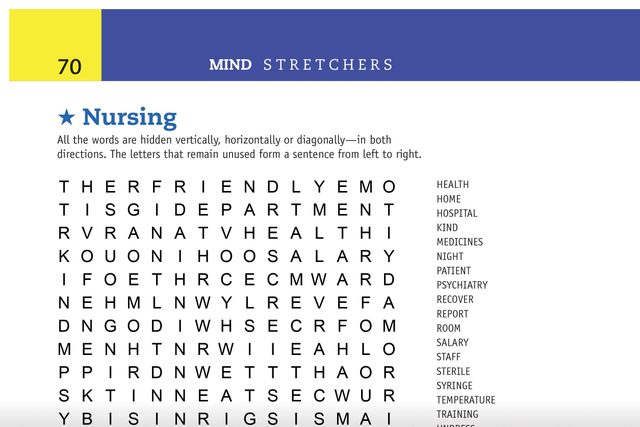 nursing word search preview