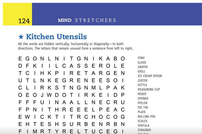 kitchen utensils word search preview