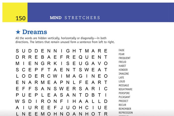 dreams word search preview