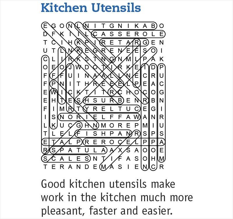kitchen utensils answers