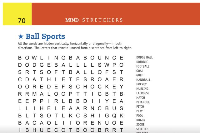 ball sports word search preview