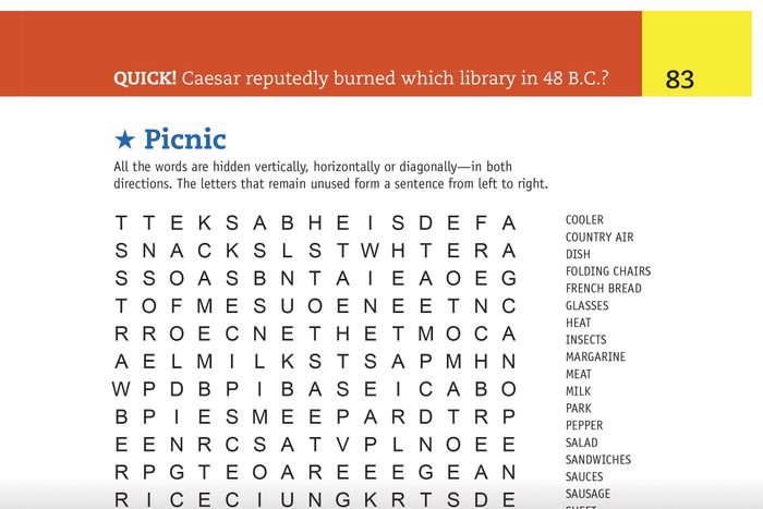 picnic word search preview