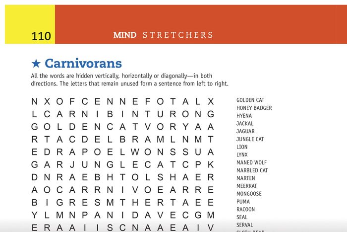 carnivorans word search preview