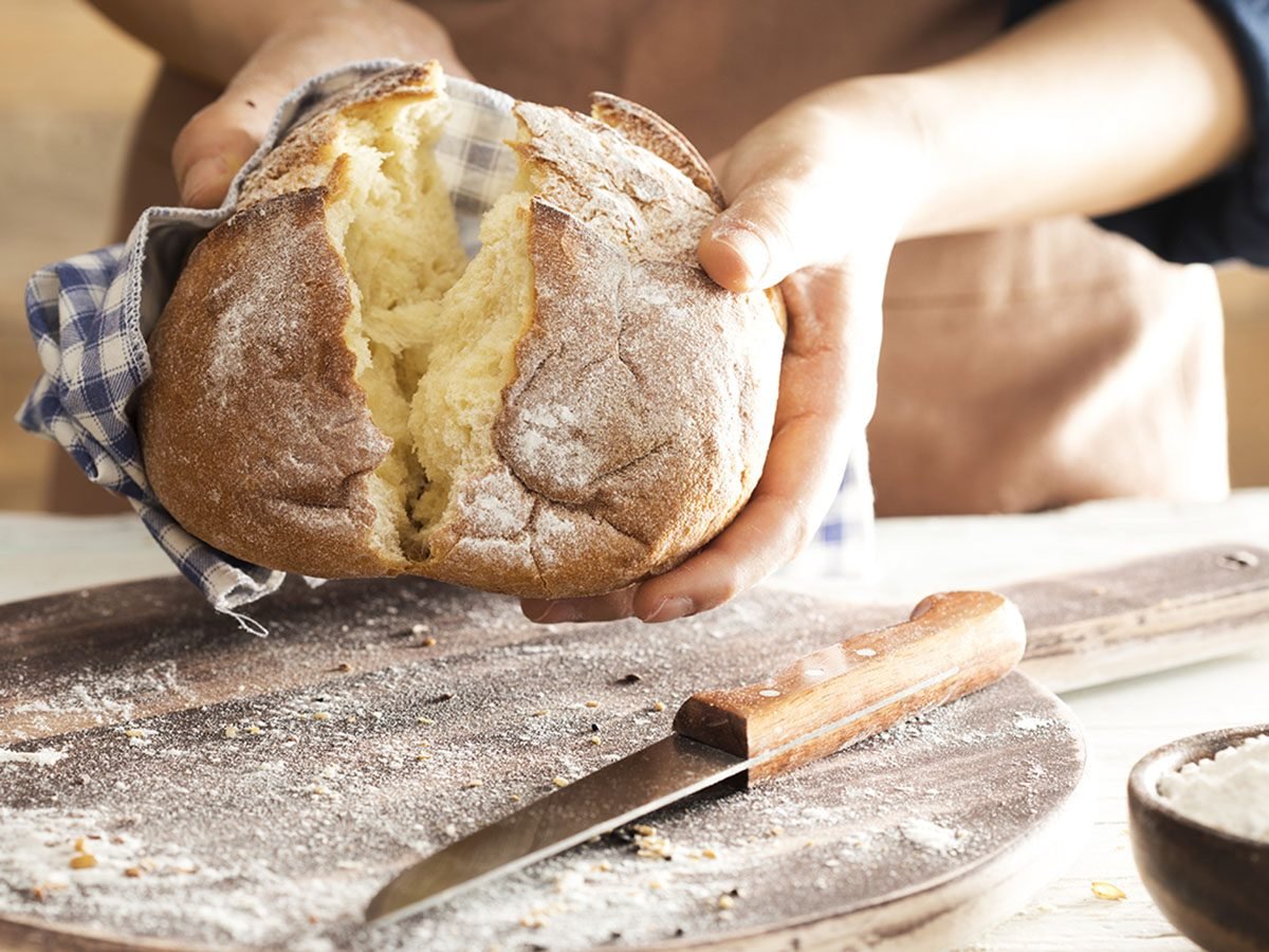 Person Making Bread