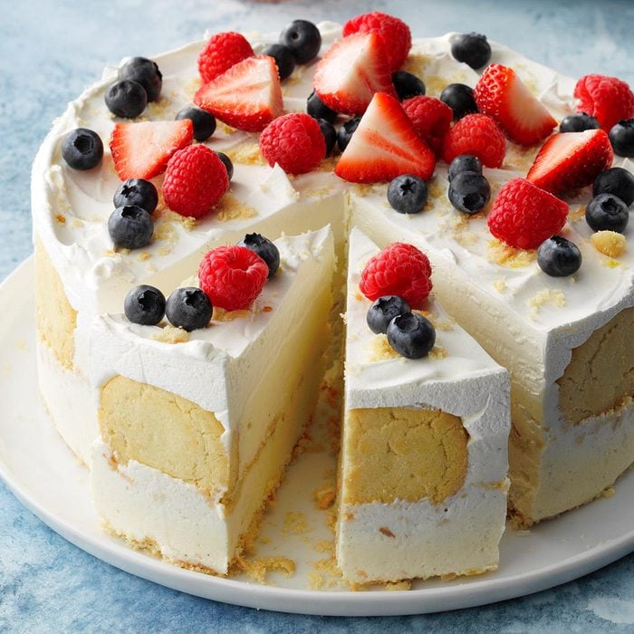 Easy summer dessert recipes - Lemon Coconut Ice Cream Cake