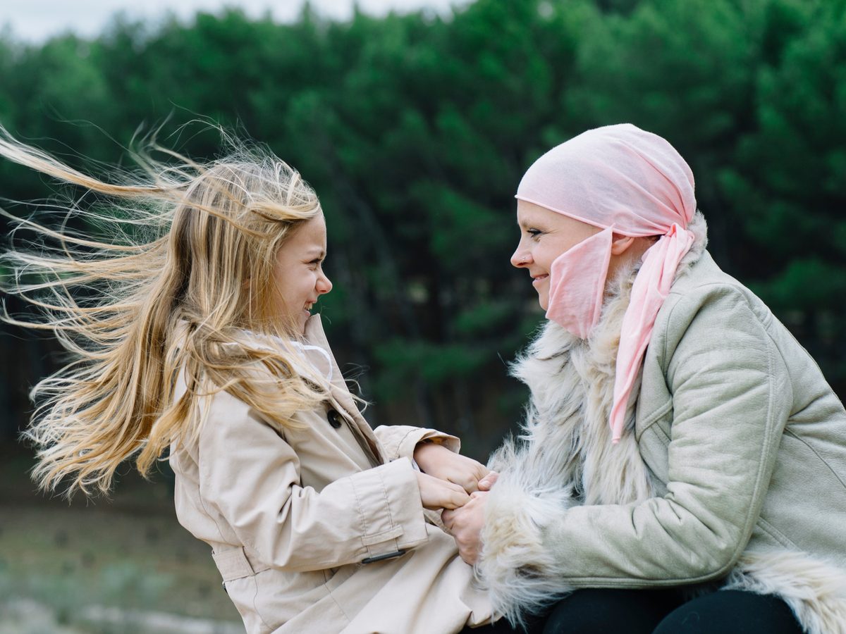 Cancer patient with young girl