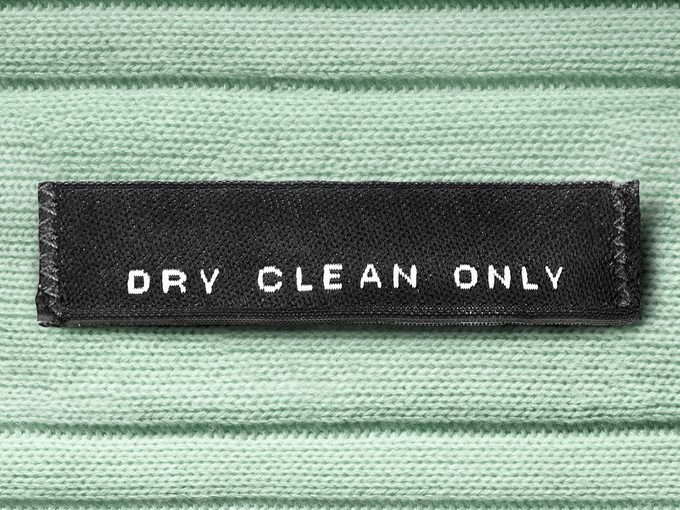 dry clean at home - label