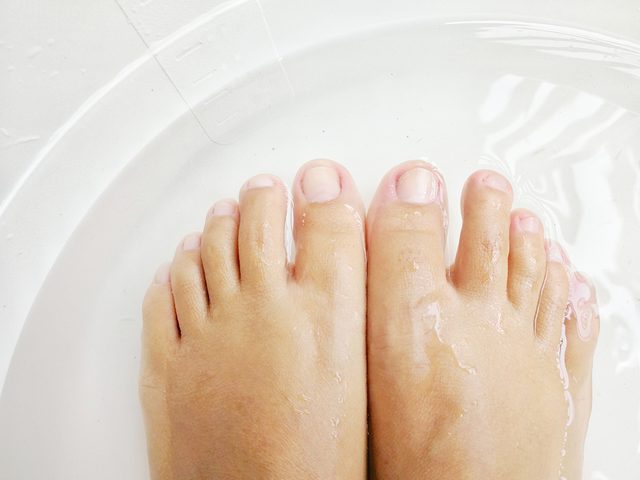 Sore feet remedies - foot soak