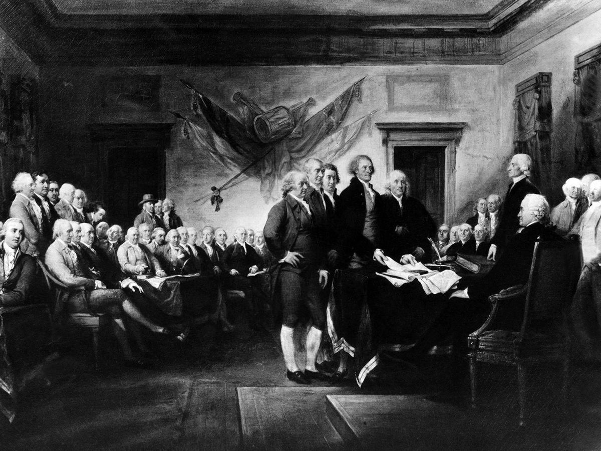 History questions - Signing the Declaration of Independence