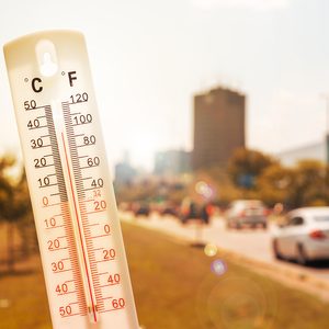 Summer hot temperatures - thermometer