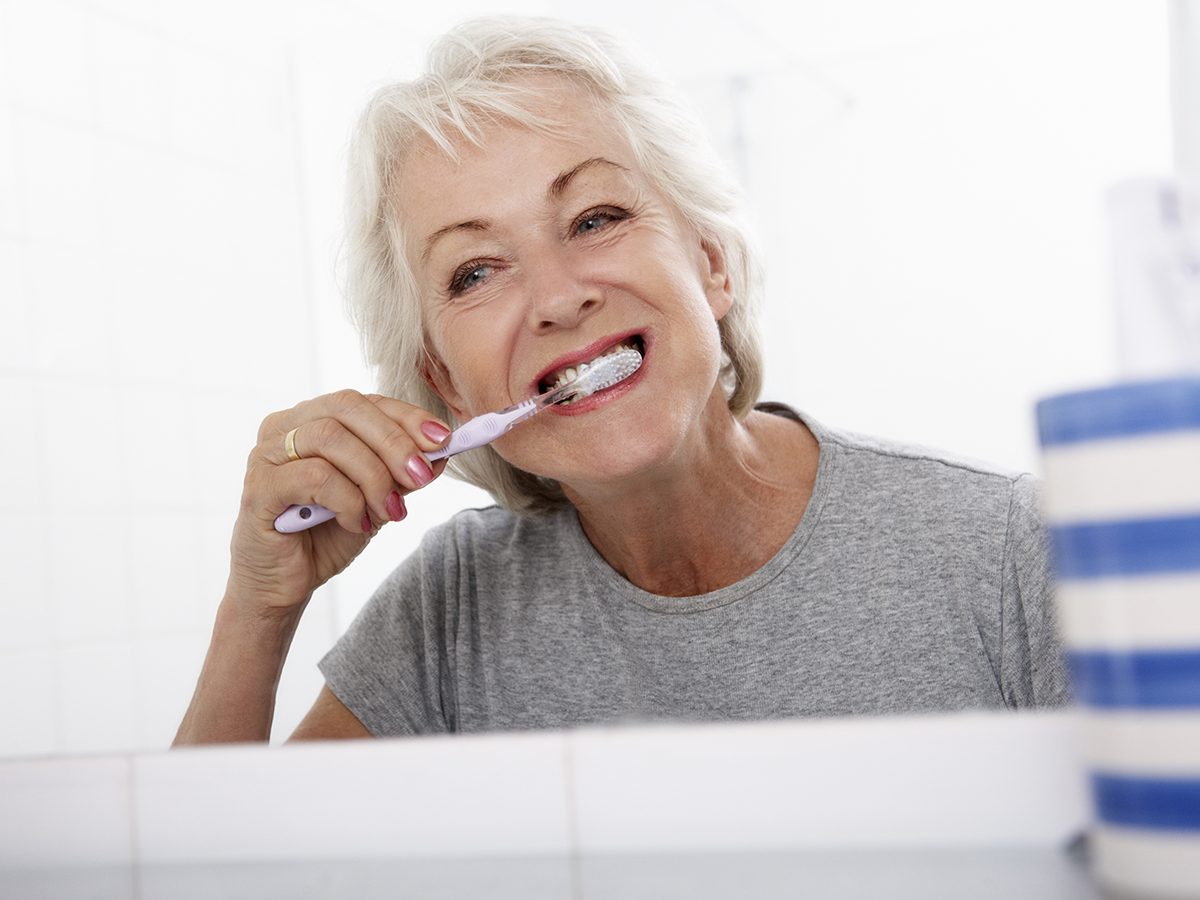 Things that slow down aging - brushing teeth
